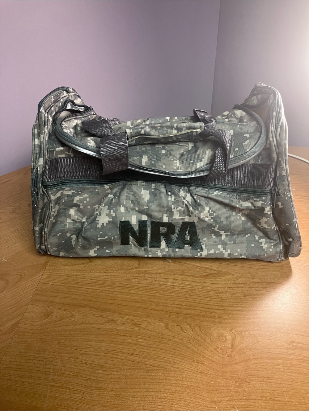 Men’s Digital Camo Duffle Bag - Gray NRA
